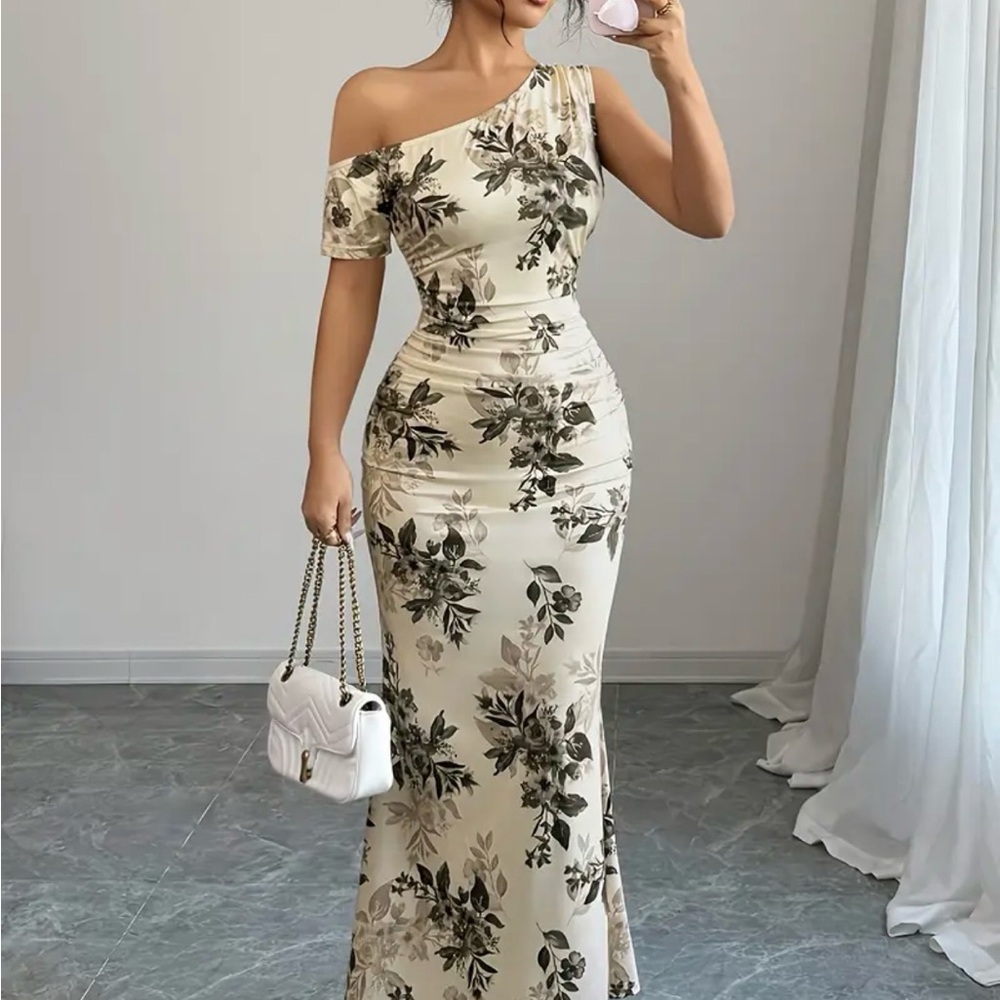 Floral Off-Shoulder Maxi Dress